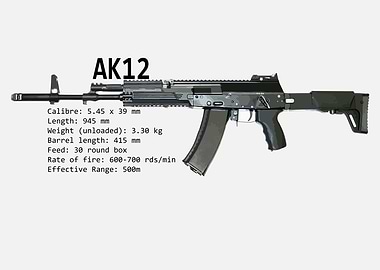 Russian AK12 Assault Rifle