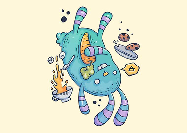 Cute Rabbit tee cookies il