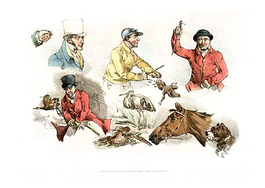 Illustration of hunters