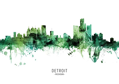 Detroit Skyline Michigan