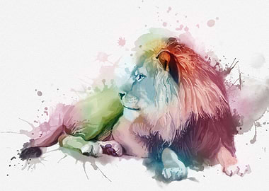 sitting lion color