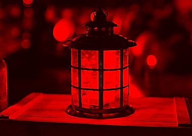 reddish night lamp