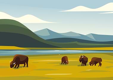 Yellowstone Bison Herd