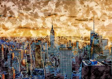 New York City Aqaurelle