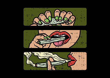 Rolling Weed Joint Smoking