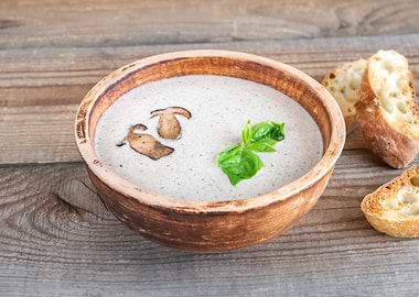 Wild mushroom cream soup