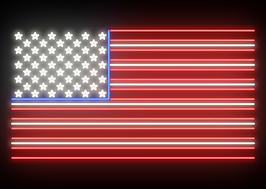 Old Glory Neon Sign