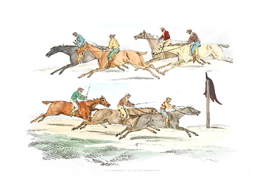 Illustration of horse race