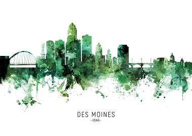 Des Moines Skyline Iowa