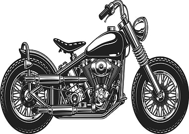 Vintage Chopper Motorcycle