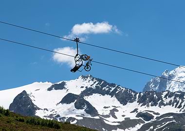 Mountain bike chairlift