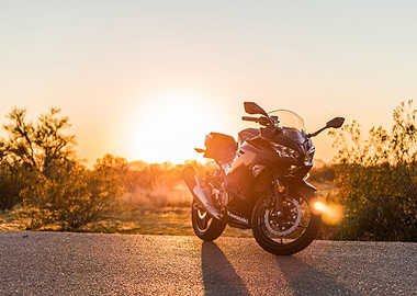 Kawasaki Ninja 400 Sunset