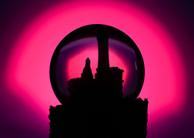 Silhouette of a snowglobe