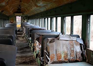 Blue Seats on Ghost Train
