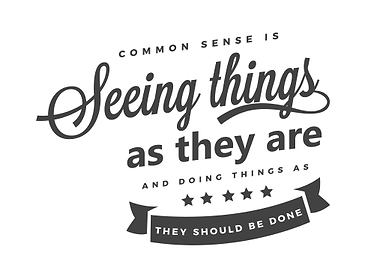 Common sense is seeing