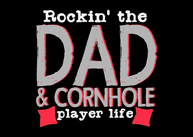 Dad Cornhole Player Toss