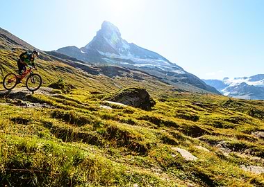 Mountainbiker in Swiss