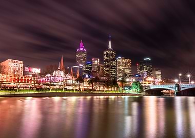 Melbourne at night