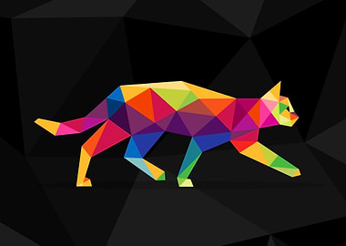 Colorful Abstract of Cat