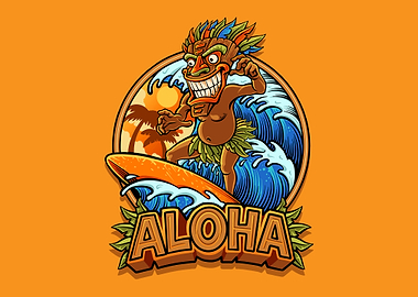 Aloha beach detailed art