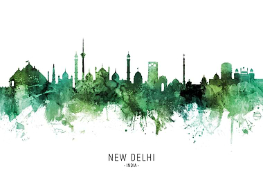 New Delhi Skyline India