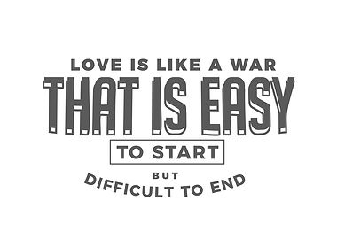 love is like a war