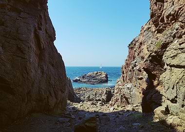 Ocean view from cave