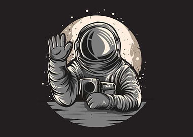 Astronaut detailed illustr