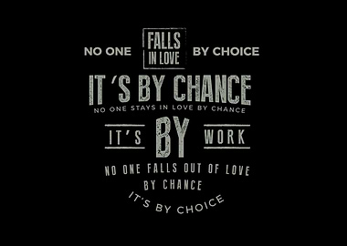 stays in love by chance