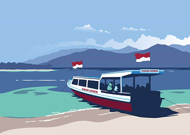 Catching the boat to Bali