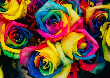 Rainbow Roses