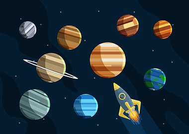 Galaxy Flat illustration