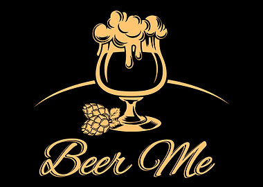 Fine Beer Glass And Hops