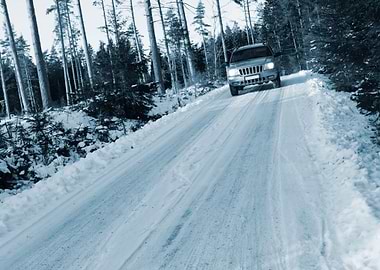 4X4 Driving In Snowy Rough