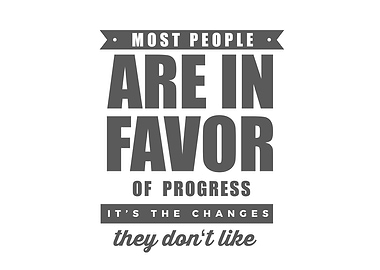 favor of progress