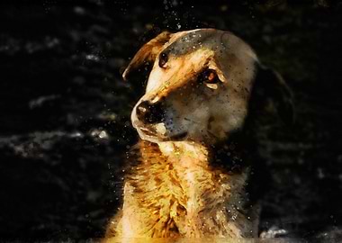 Dog Watercolor Painting