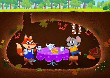Fox and mouse