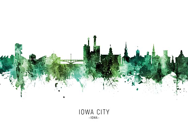 Iowa City Skyline Iowa