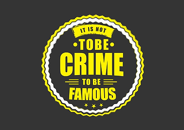 it is not to be crime