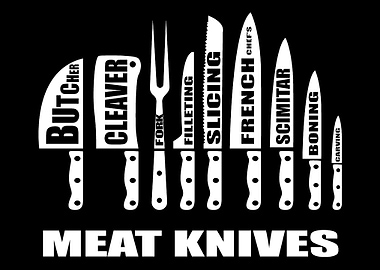 BBQ Knives Meat Cook Or Me