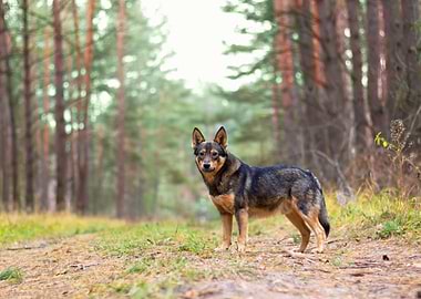Animal Autumn Black Canine