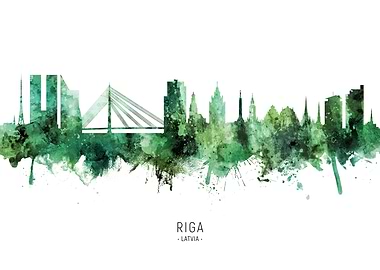 Riga Skyline Latvia