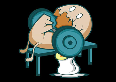 Egg Funny Bodybuilder Or F