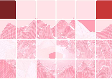 Grid mountain landscape