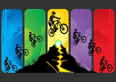 Jumping Mountainbiker
