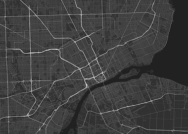 Detroit USA Map