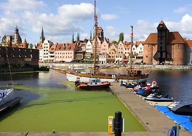 Gdansk Marina And Old Town
