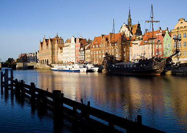 Gdansk City At Sunrise