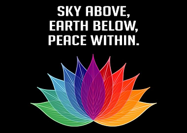 Sky above earth below peac