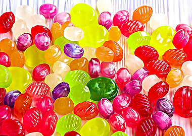 Retro candy sweet store